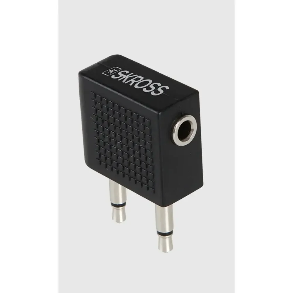 NEW Skross 3.5mm Airplane Audio Adapter, Black